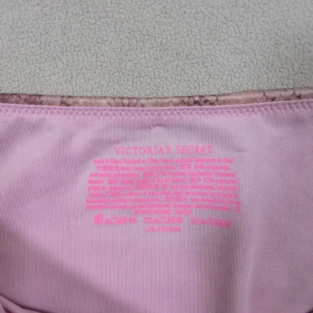 NEW NWT Victorias Secret Bikini Bottoms L High Leg Cheeky Snake Print QBT Pink
